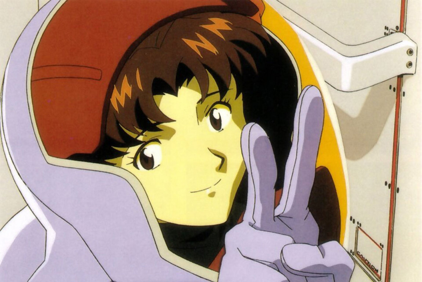 
								 				Кадр из сериала «Евангелион»			