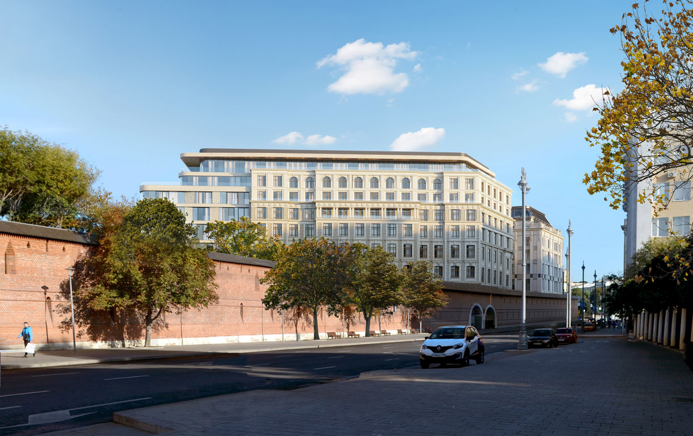 Гостиница в Зарядье станет первым отелем под брендом Raffles в России. Он займет 9 этажей и включит 153 номера, в том числе 39 люксов и 2 президентских люкса площадью 350 кв. м и 420 кв. м. <br />
Raffles Moscow включит пять ресторанов высокой кухни, в том числе кондитерскую Ladurée под управлением российского ресторатора Александра Раппопорта<br />