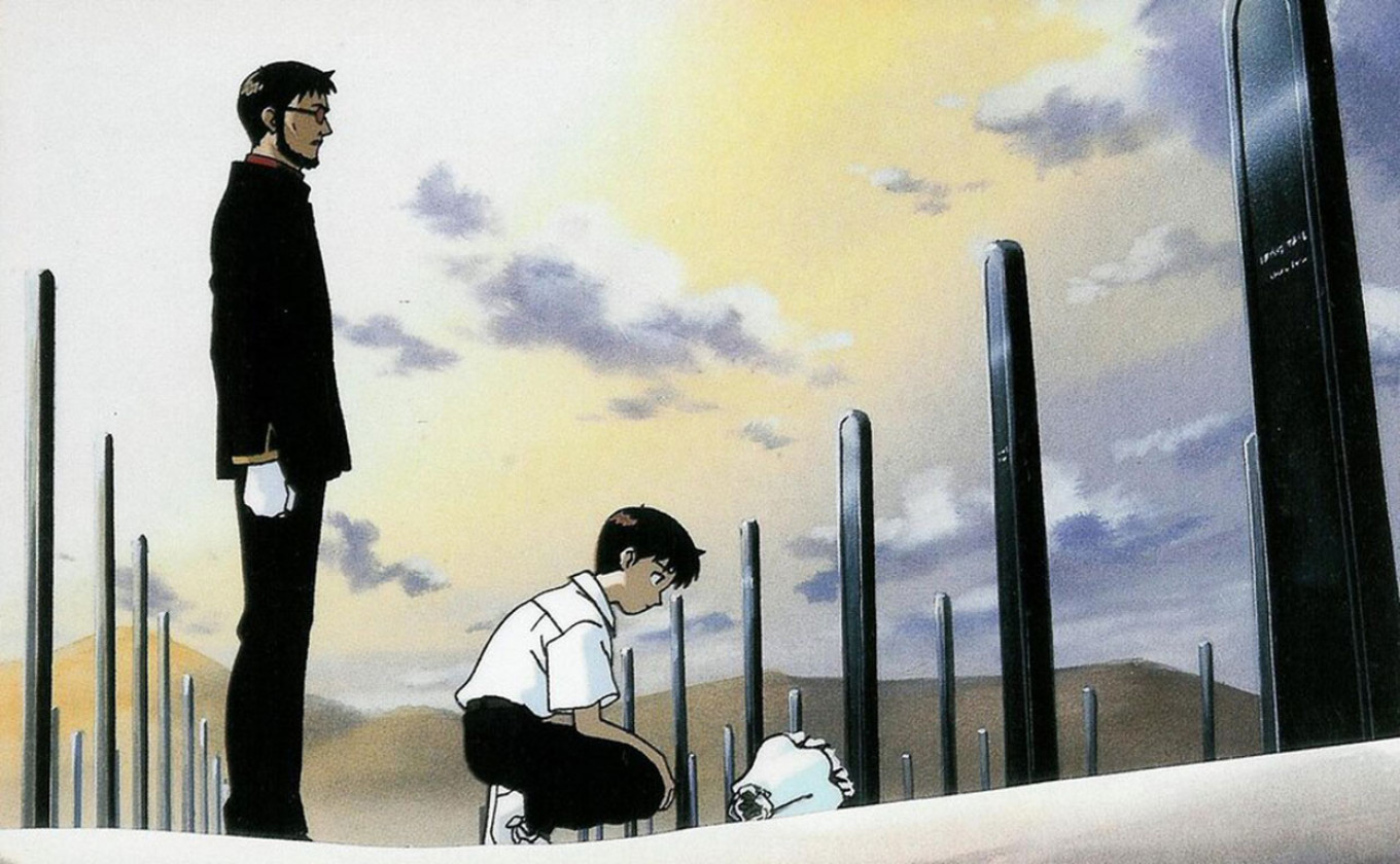 
								 				Кадр из сериала «Евангелион»			