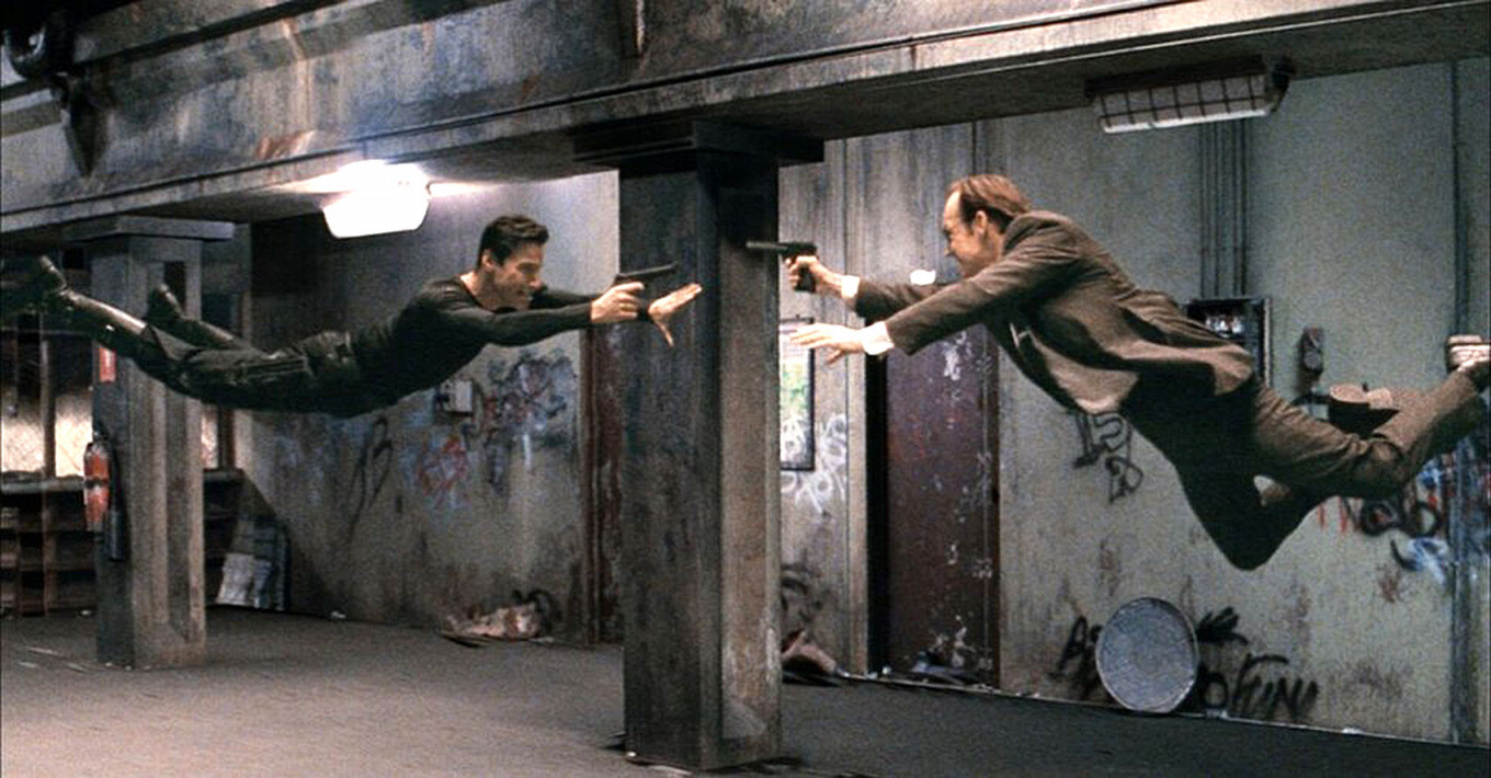 Кадр из фильма «Матрица» (1999)