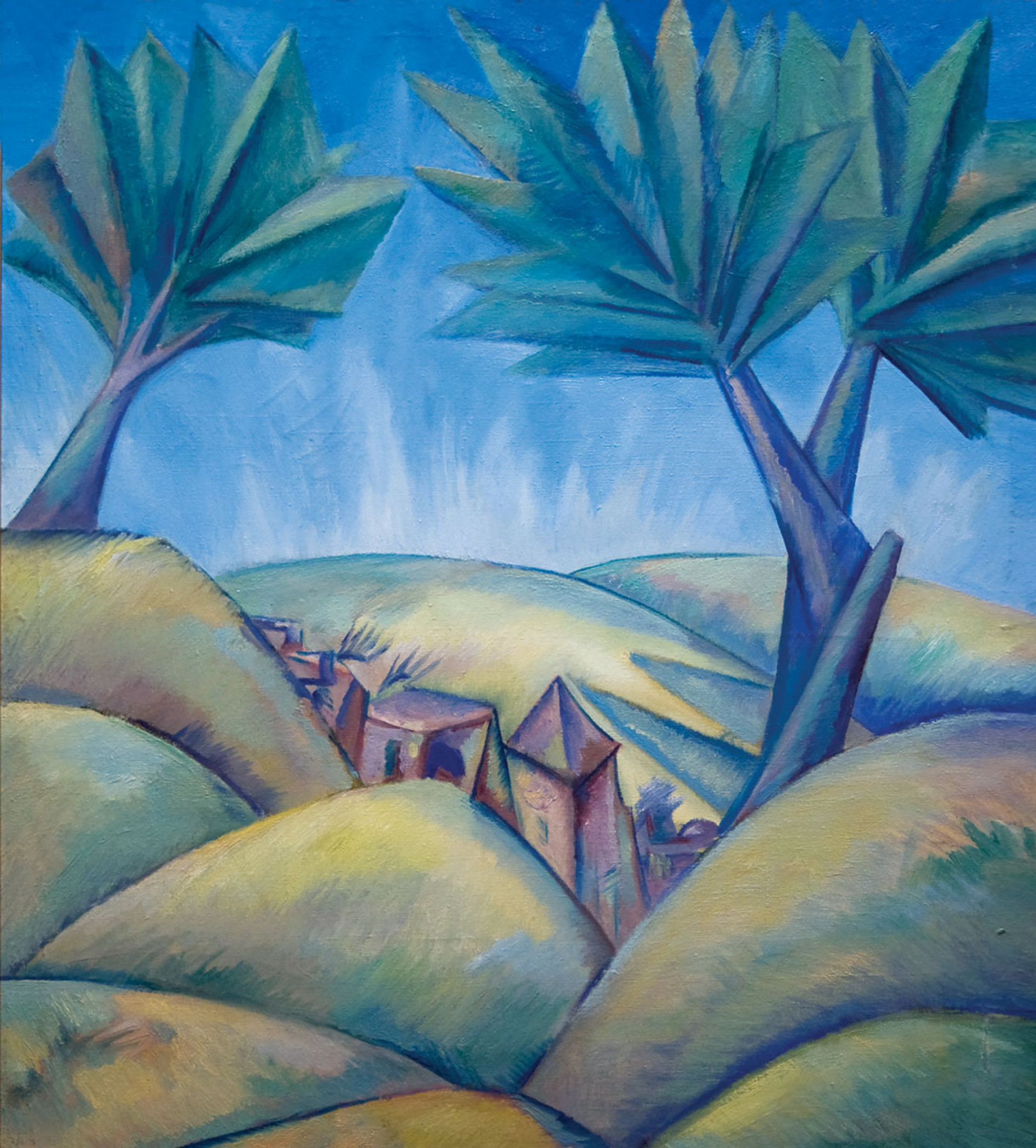 Елена Михайловна Бебутова. Пейзаж с пальмами. 1910-е гг.