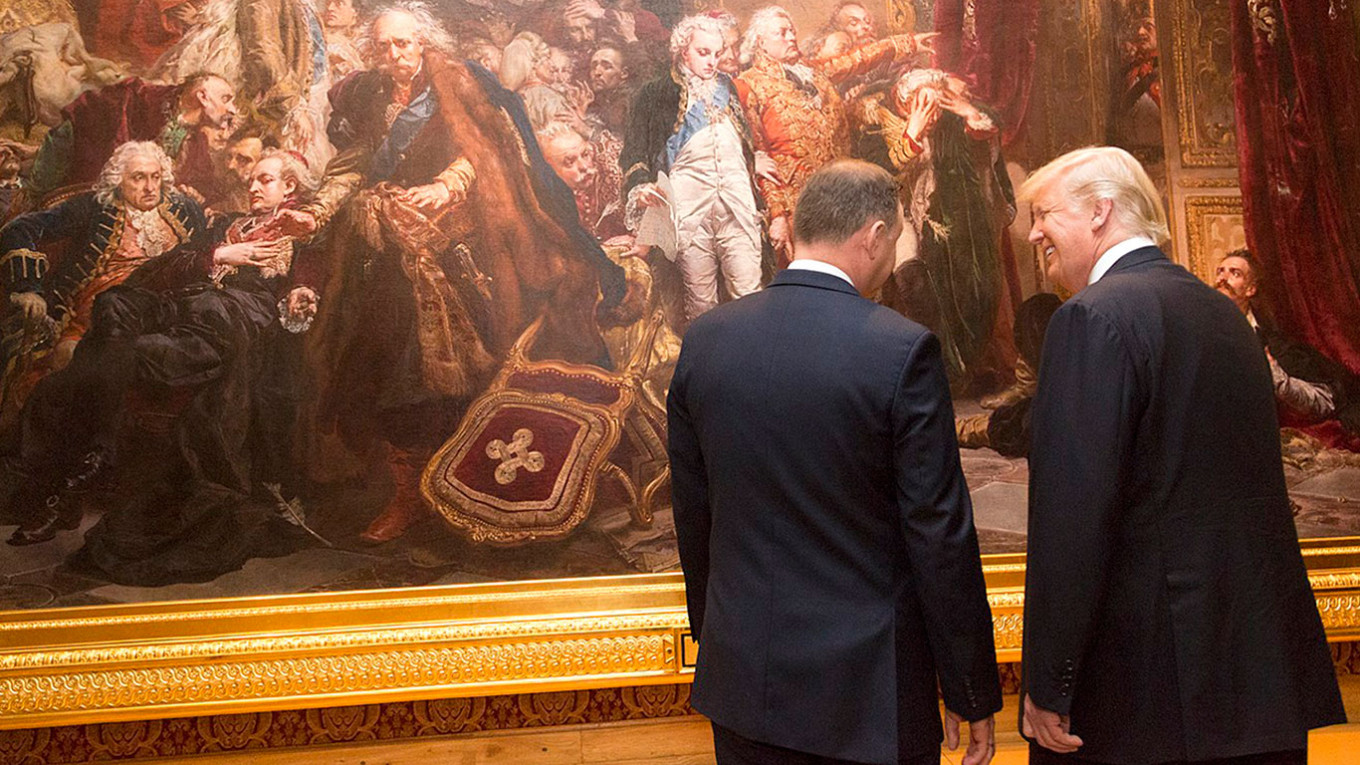 Дональд Трам и президент Польши Анджей Дуда.