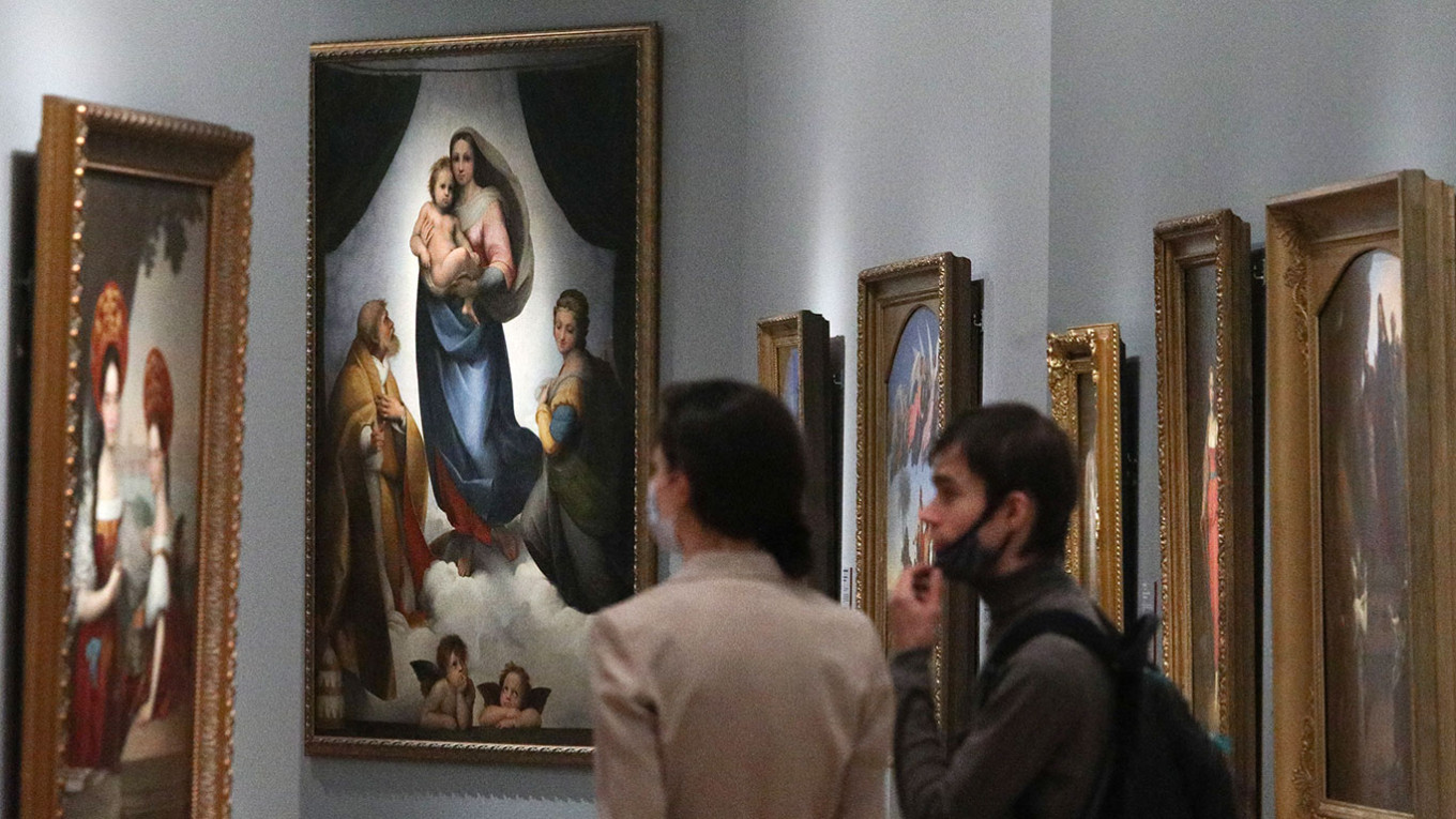  Алексей Марков «Мадонна со Святым Сикстом и Варварой (Сикстинская Мадонна) - копия с оригинала Рафаэля